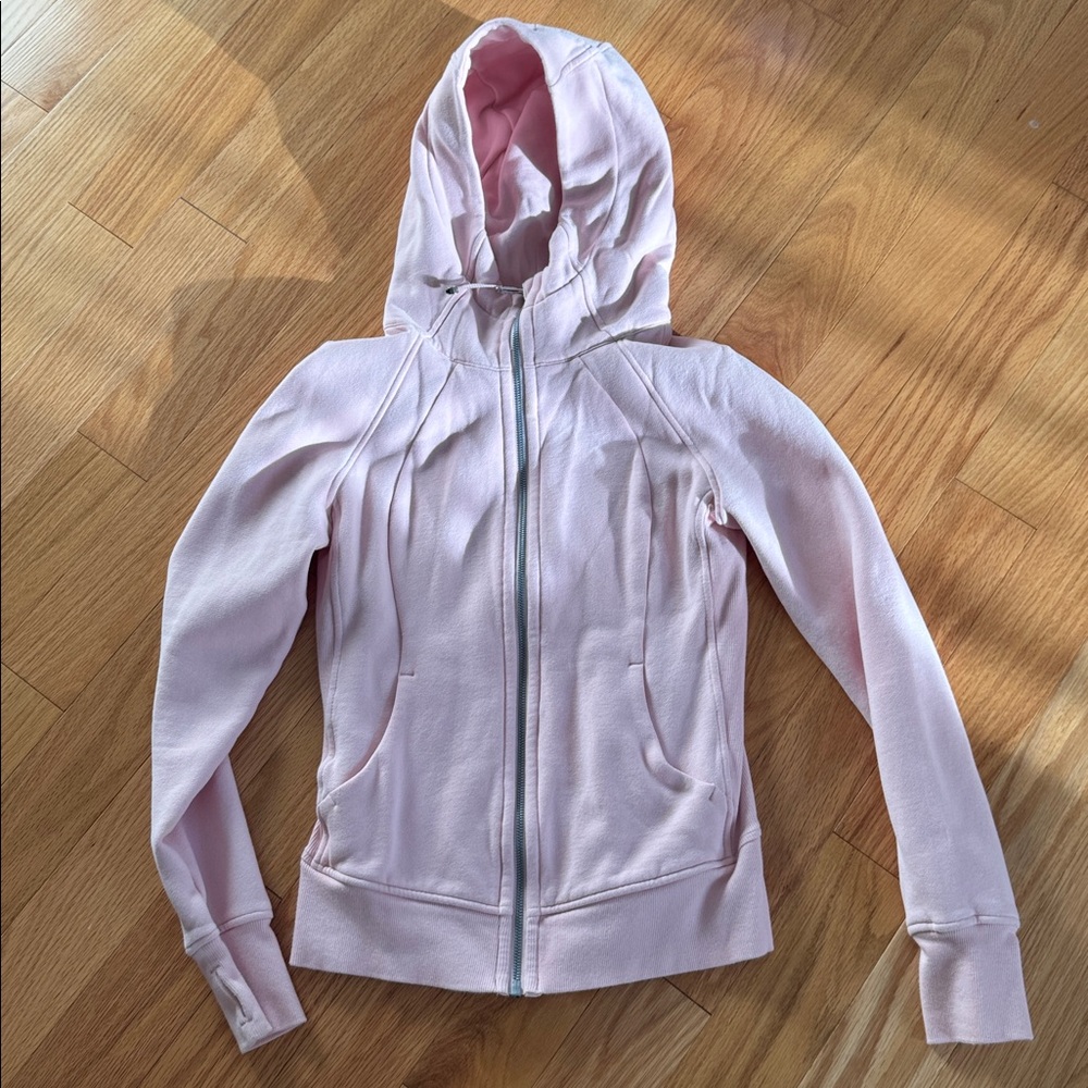 Lululemon Athletica Light Pink Hooded Jacket scuba 4